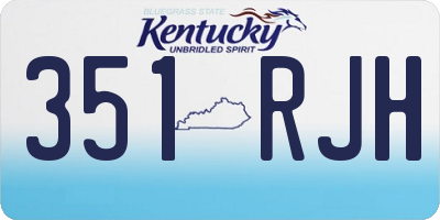 KY license plate 351RJH