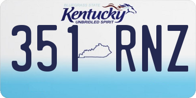KY license plate 351RNZ