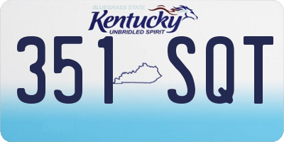 KY license plate 351SQT