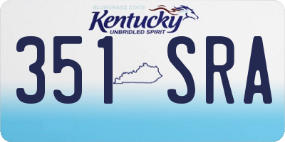 KY license plate 351SRA