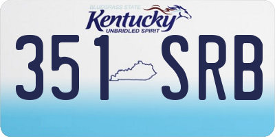 KY license plate 351SRB