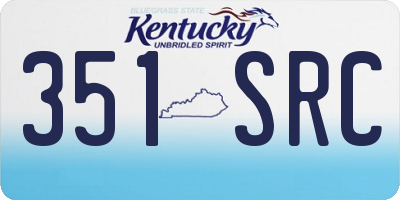 KY license plate 351SRC