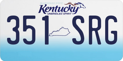 KY license plate 351SRG