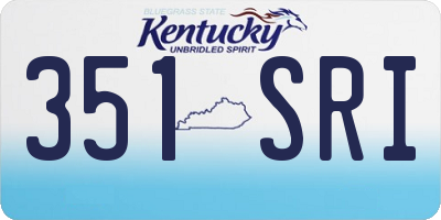 KY license plate 351SRI