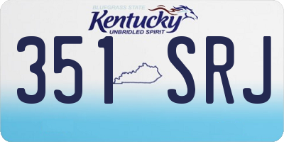 KY license plate 351SRJ