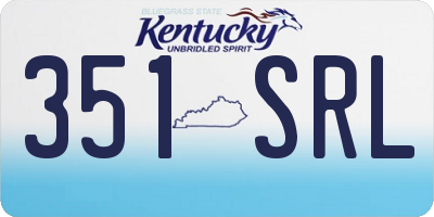 KY license plate 351SRL