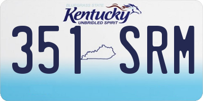 KY license plate 351SRM