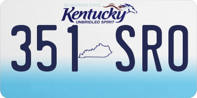 KY license plate 351SRO