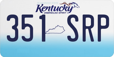 KY license plate 351SRP