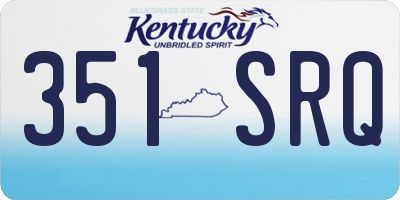 KY license plate 351SRQ