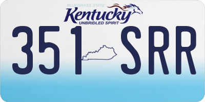 KY license plate 351SRR
