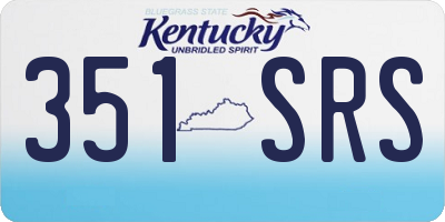 KY license plate 351SRS