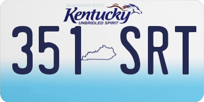 KY license plate 351SRT
