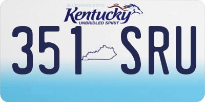 KY license plate 351SRU