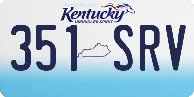KY license plate 351SRV