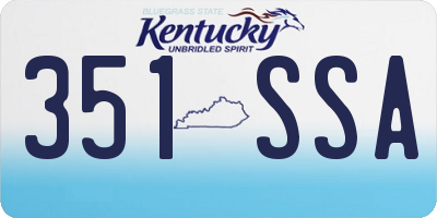 KY license plate 351SSA