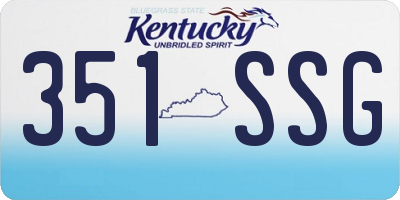 KY license plate 351SSG