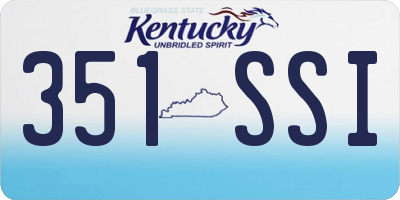 KY license plate 351SSI