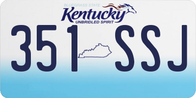 KY license plate 351SSJ