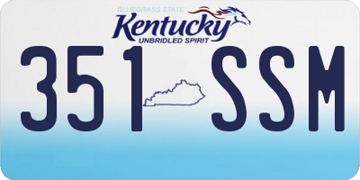 KY license plate 351SSM