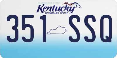 KY license plate 351SSQ