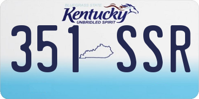 KY license plate 351SSR