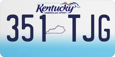 KY license plate 351TJG