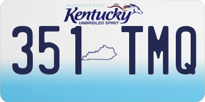 KY license plate 351TMQ