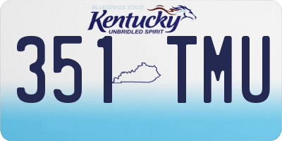 KY license plate 351TMU