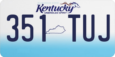 KY license plate 351TUJ