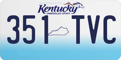 KY license plate 351TVC