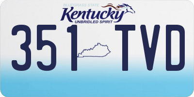 KY license plate 351TVD