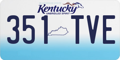 KY license plate 351TVE