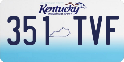 KY license plate 351TVF