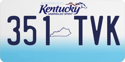 KY license plate 351TVK