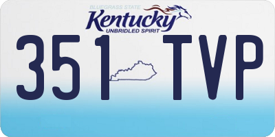 KY license plate 351TVP