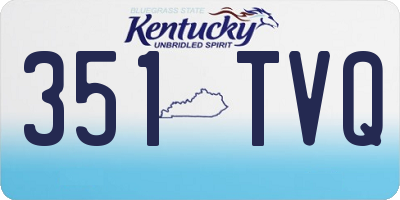 KY license plate 351TVQ