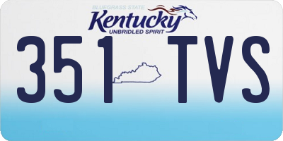 KY license plate 351TVS