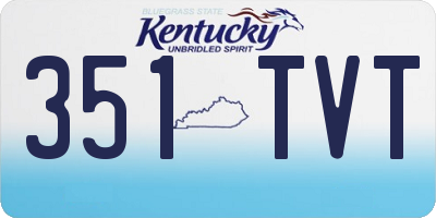 KY license plate 351TVT