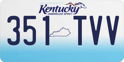 KY license plate 351TVV