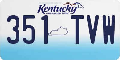 KY license plate 351TVW