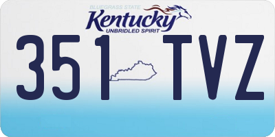 KY license plate 351TVZ
