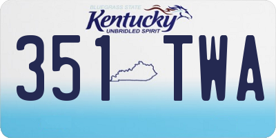 KY license plate 351TWA