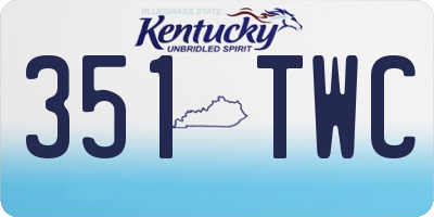 KY license plate 351TWC
