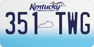 KY license plate 351TWG