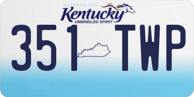 KY license plate 351TWP