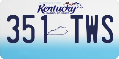 KY license plate 351TWS
