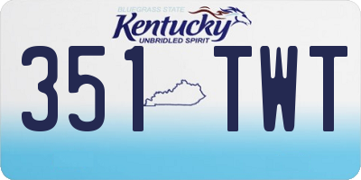KY license plate 351TWT