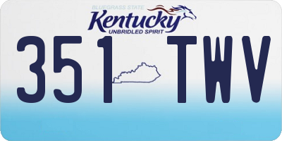KY license plate 351TWV