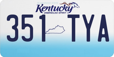 KY license plate 351TYA